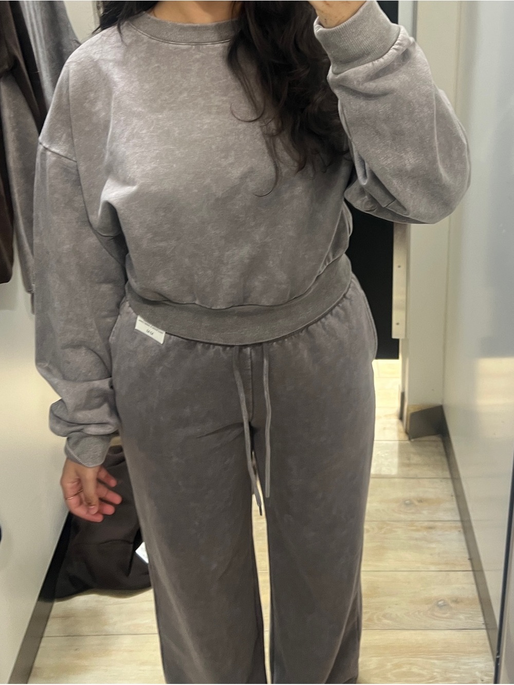Terry Gray Cozy Sweatshirt & Jogger Set MEDIUM